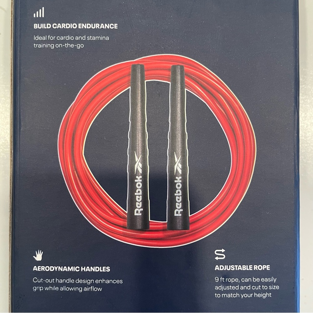 NWT Reebok Adjustable Jump Rope for Cardio Workout Exercise - Picture 5 of 5